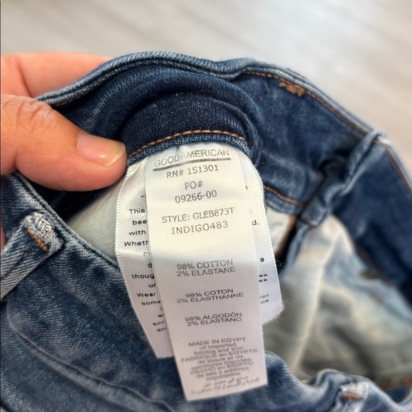 Good American Button Fly Good Legs Indigo Blue Skinny Jeans size 4/27 - Picture 6 of 10